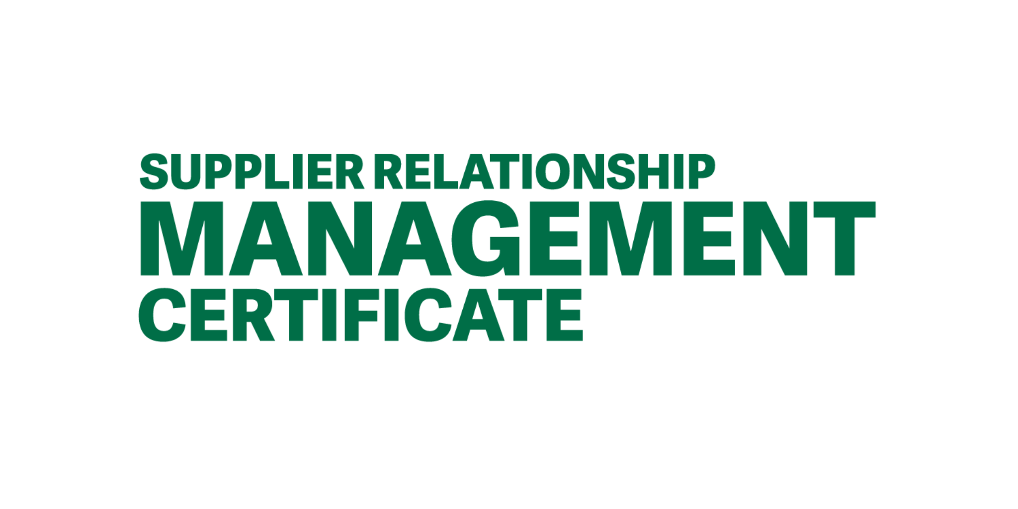 Supplier Relationship Management Certification